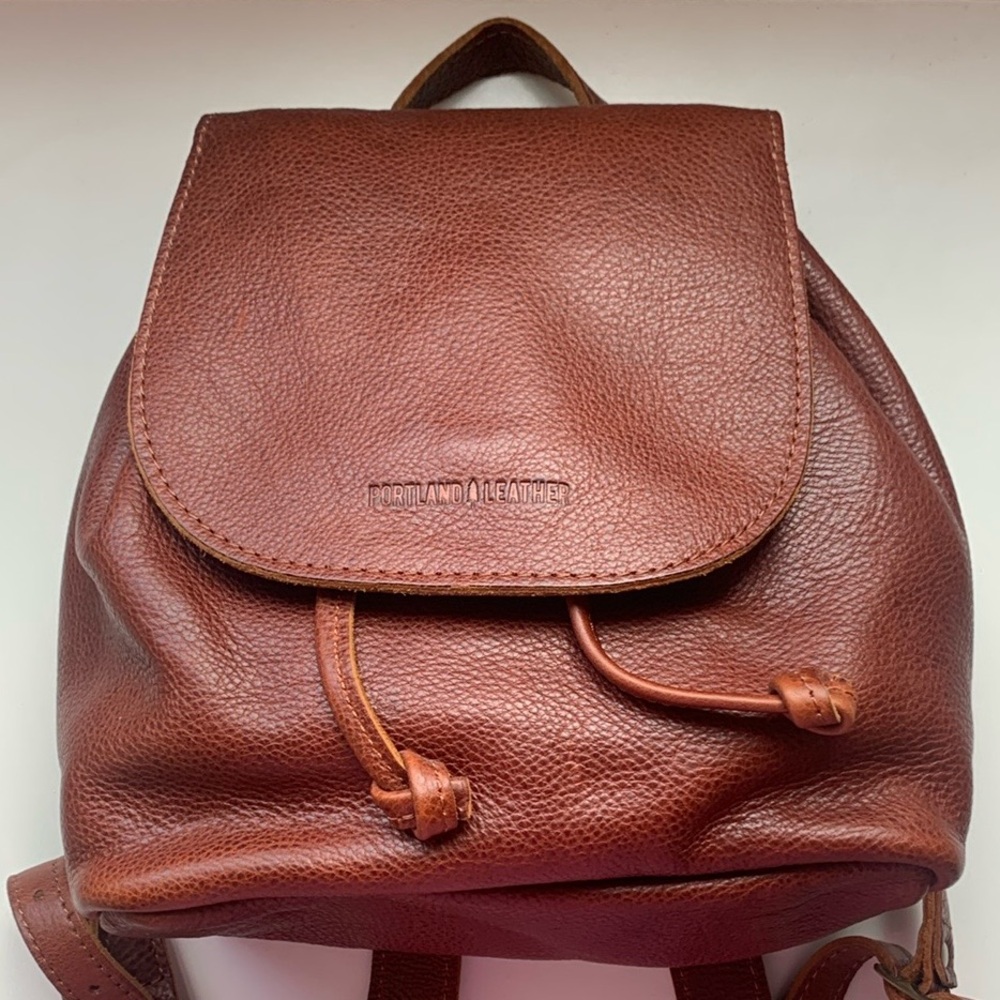 Portland Leather Goods Bucket Backpack in Nutmeg